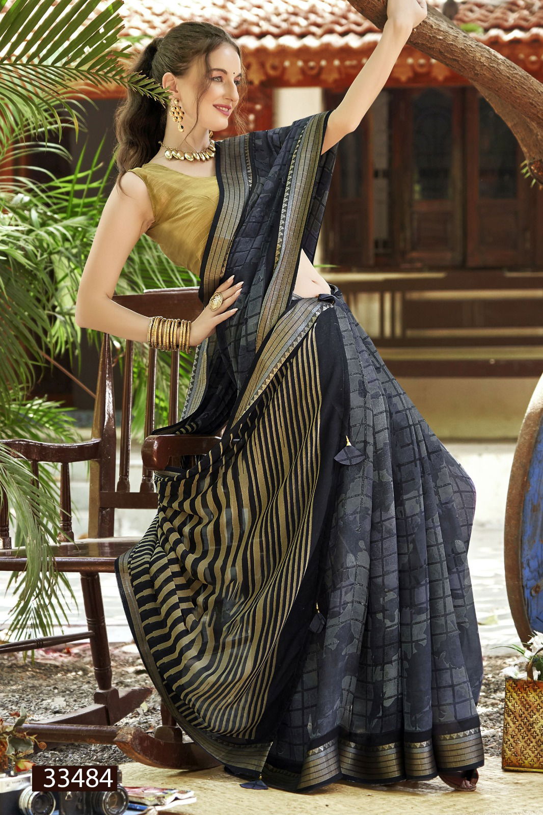 Jiya Vol 23 By Vallabhi Moss Georgette Printed Wholesale Saree In India